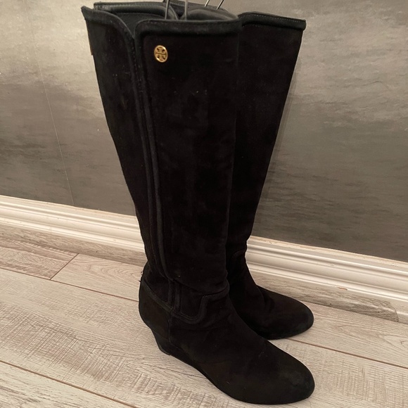 Black Tory Burch  Irene Suede boots - Picture 1 of 9